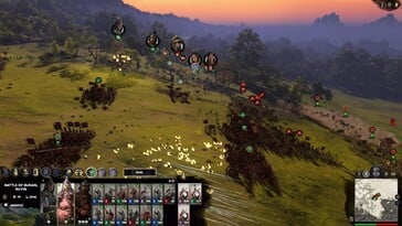 Uma imagem mostrando uma batalha em Total War: Three Kingdoms.
