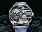 O Armin Strom Gravity Equal Force Ultimate Sapphire Blue (na foto) tem uma caixa de 41 mm em aço inoxidável que abriga uma placa de mostrador de safira transparente. (Fonte da imagem: Armin Strom)