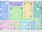 A nova interface do SmartThings: uma planta baixa em 3D mostrando todos os seus aparelhos conectados (Fonte: Samsung)
