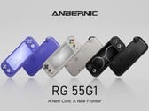 O Anbernic RG 55G1 estará disponível em três cores no lançamento.