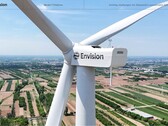 O projeto tem 1,43 gigawatts de energia solar e eólica para gerar 300.000 toneladas de hidrogênio verde e amônia. Imagem de referência. (Fonte da imagem: Envision Energy)