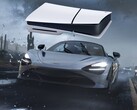 Banner de Forza Motorsport 5 mostrado com o console PS5