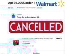 O Walmart cancelou a pré-venda do Switch 2 (Fonte da imagem: captura de tela, Walmart com edições)