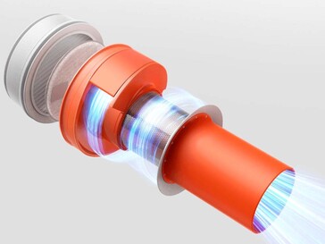 Um ciclone faz a separação inicial da poeira