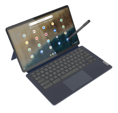 A nova Lenovo Chromebook Duet 5 se baseia na fórmula de sucesso do original, adicionando uma grande tela OLED de 13,3 polegadas.(Imagem: Lenovo)