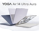 O Yoga Air 14 Ultra Aura vem em várias opções de cores.