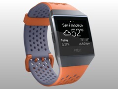 O Fitbit Ionic nas cores azul coral e laranja fogo (Fonte da imagem: Fitbit)
