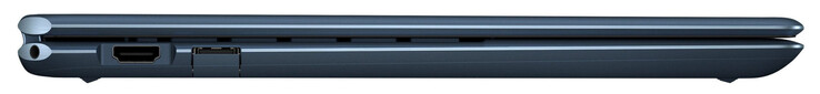 Lado esquerdo: Combinação de áudio, HDMI, USB 3.2 Gen 2 (USB-A)
