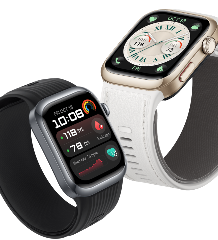 As versões preta (esquerda) e dourada (direita) do smartwatch Huawei Watch D2. (Fonte da imagem: Huawei)