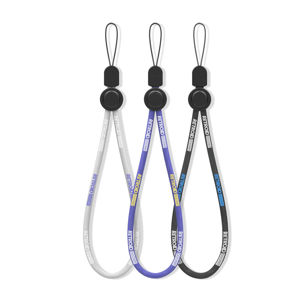O Retroid Pocket Lanyard é compatível com vários dispositivos portáteis Retroid.