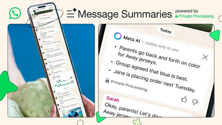 Resumos de mensagens do WhatsApp. (Fonte da imagem: WhatsApp)