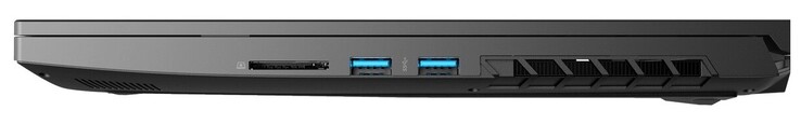 Lado direito: Leitor de cartões SD, 2x USB 3.2 Gen1 Tipo A,