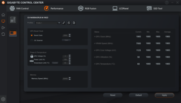 Ajustes de overclock da GPU