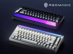 A RedMagic oferece seu teclado Ice Blade Magnetic Axis nos acabamentos preto e branco. (Fonte da imagem: RedMagic)