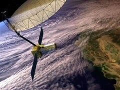 Uma imagem conceitual do satélite NISAR em órbita sobre a Califórnia (Fonte da imagem: NASA e JPL-Caltech; cortada)