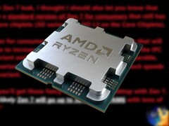 As CPUs Zen 7 para consumidores contarão com um novo soquete AM6 para desktop. (Fonte da imagem: AMD, Moore's Law Is Dead, editado)