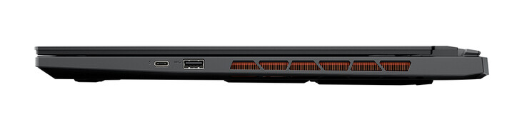 Lado direito: Thunderbolt 4 (Type-C, Power Delivery), USB 3.2 Gen2 (Type-A) (Fonte: Aorus)