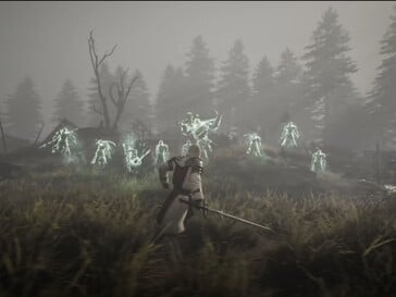 O combate parece um pouco mais rápido e agressivo no trailer do que em Breath of the Wild. (Na imagem: uma captura de tela do trailer oficial de ArcheAge Chronicles.)