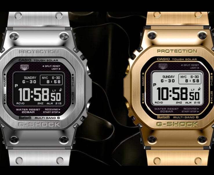 Da esquerda para a direita (foto): o próximo Casio GMW-BZ5000D-1 e o GMW-BZ5000GD-9. (Fonte da imagem: Great G-Shock World)