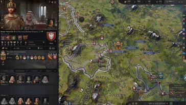 Na imagem: uma captura de tela da jogabilidade de Crusader Kings III.