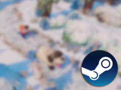 Todo o projeto do Dogwalk - recursos, animações e código - foi feito com o Blender e o popular Godot Game Engine, que é de código aberto. Na foto, uma captura de tela borrada do jogo com o logotipo da Steam sobreposto (Fonte da imagem: Steam - Editado)