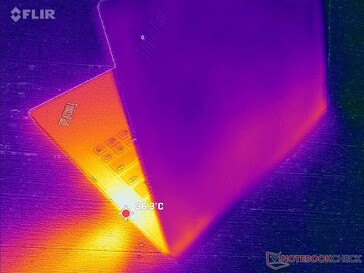 O calor escapa pela borda direita