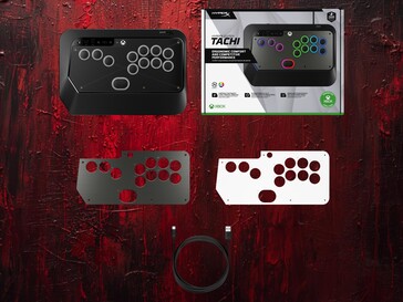 O conteúdo da caixa do controle arcade sem alavanca HyperX Clutch Tachi é mostrado (Fonte da imagem: HyperX PR)