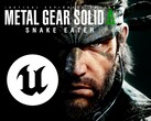 Banner do remake de Metal Gear Solid 3 com o logotipo da Unreal Engine (Fonte da imagem: PlayStation Store, Epic Games com edições)