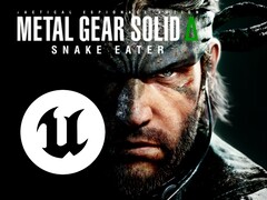 Banner do remake de Metal Gear Solid 3 com o logotipo da Unreal Engine (Fonte da imagem: PlayStation Store, Epic Games com edições)