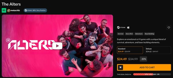 O Alters é ainda mais acessível se o senhor for um cliente Fanatical. (Fonte da imagem: Captura de tela - Fanatical)