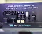O teclado Asus ROG Falcata e o mouse Harpe 2 Ace foram exibidos na Computex 2025 (fonte da imagem: Notebookcheck)