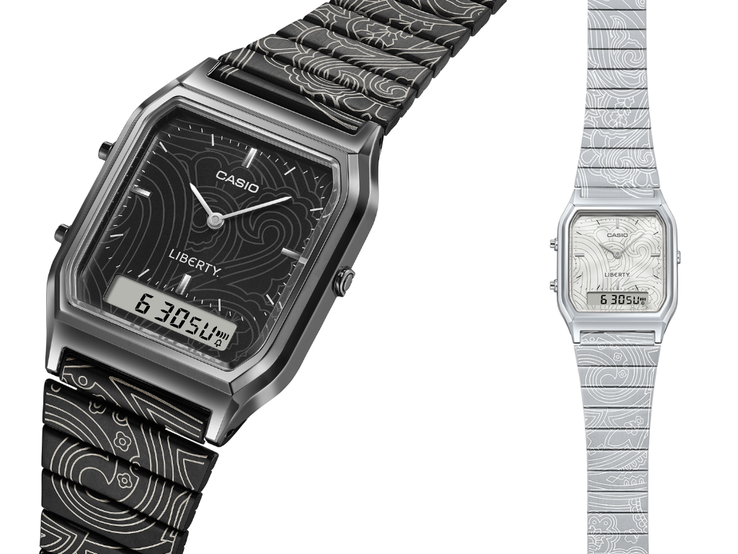 Os relógios Casio Vintage x Liberty. (Fonte da imagem: Casio)