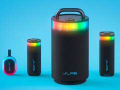 A série JLab Party de alto-falantes Bluetooth vem com efeitos de iluminação RGB, resistência a respingos e som personalizável. (Fonte da imagem: JLab)