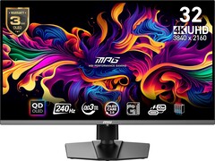 O MSI MPG 321URX é um monitor 4K QD-OLED de 32 polegadas com uma taxa de atualização de 240 Hz. (Fonte da imagem: MSI/Amazon)