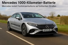 Bateria de 1000 quilômetros da Mercedes: Mercedes testa bateria de estado sólido em estradas britânicas. (Fonte da imagem: DallE3)