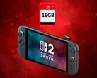 Nintendo Switch 2 mostrado com cartão Game-Key de 16 GB (Fonte da imagem: Nintendo of America com edições)