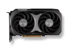 Renderização artística da GPU Radeon RX 9060 XT. (Fonte da imagem: AMD)
