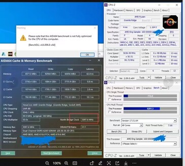 Referência CPU-Z com overclock do AMD Ryzen 5 9600X (imagem via HXL)
