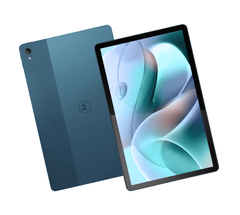 A Moto Tab G70 só chegou em Cyber Teal. (Fonte da imagem: Motorola)