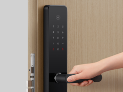 A Xiaomi Smart Door Lock E20 versão Wi-Fi possui um leitor de impressões digitais. (Fonte da imagem: Xiaomi)