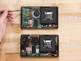 Os modelos OLED da Nintendo Switch contêm algumas mudanças em relação à versão LCD. (Fonte da imagem: iFixit)