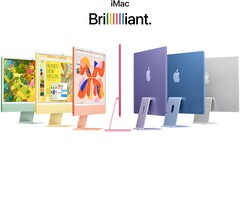 O iMac AiO vem em várias cores. (Fonte da imagem: Apple)