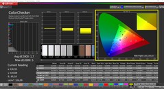 CalMAN ColorChecker (perfil: Internet, espaço de cor de destino: sRGB)