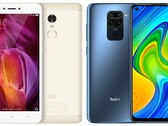 Gerações à parte: A Redmi Nota 4 e a Redmi Nota 9. (Fonte da imagem: Xiaomi - editado).