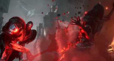 Uma imagem mostrando um cavaleiro em Bleak Faith: Forsaken.