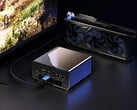Atualmente, o EVO-T1 custa a partir de US$ 999,99. Na foto: uma configuração OCuLink com o mini PC. (Fonte da imagem: GMK - editado)