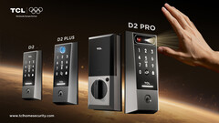 A nova série D2 da TCL inclui o D2, o D2 Plus e o D2 Pro smart door lock (Fonte da imagem: TCL)