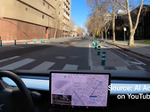 O modelo 3 Tesla 2021 de John Bernal bateu num cabeçote enquanto a Full Self Driving Beta estava engajada. (Fonte da imagem: AI Addict no YouTube)