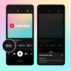 Identificador de IA do YouTube Music