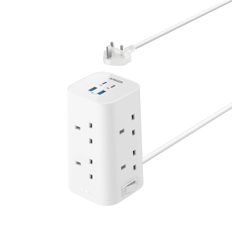 A régua de energia USB da Anker (12 em 1, 20 W). (Fonte da imagem: Anker)